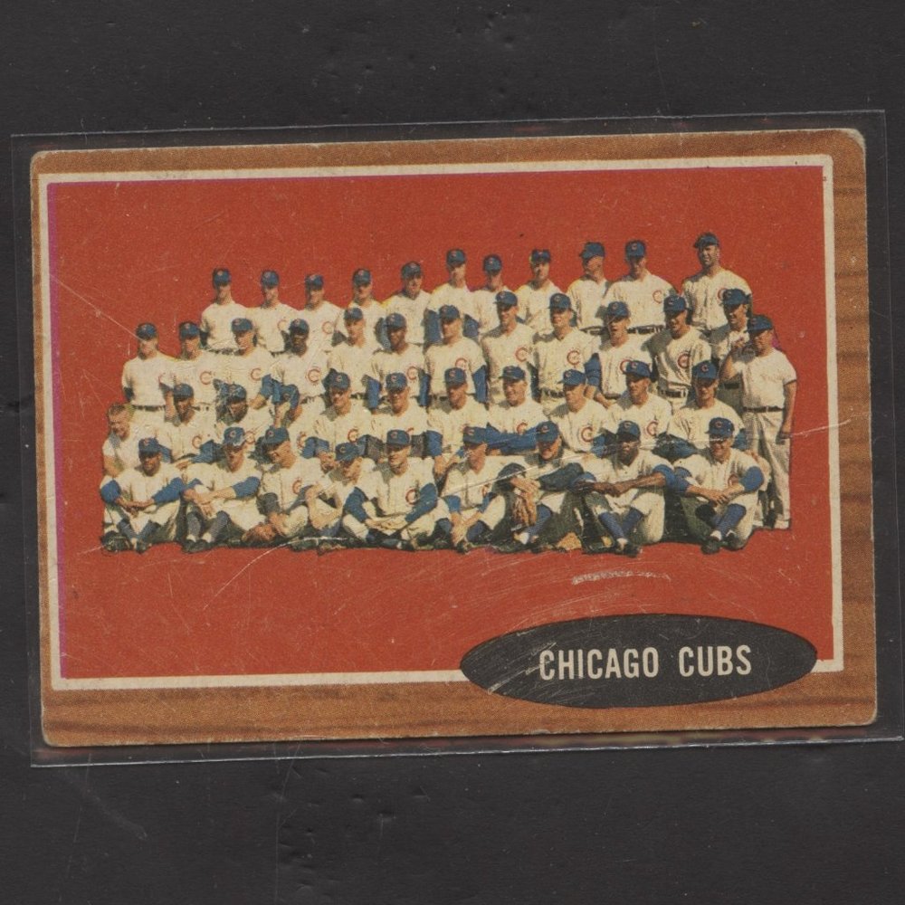 1962 TOPPS BASEBALL CHICAGO CUBS TEAM CARD